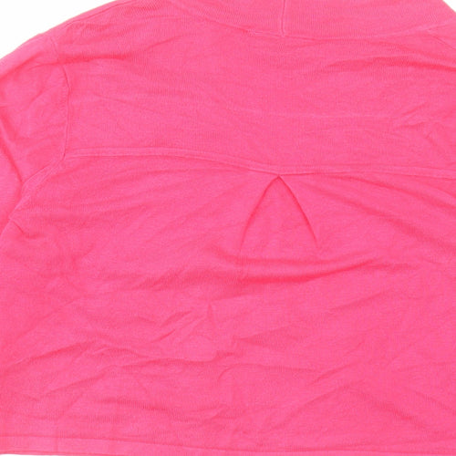 Wallis Womens Pink V-Neck Viscose Cardigan Jumper Size S