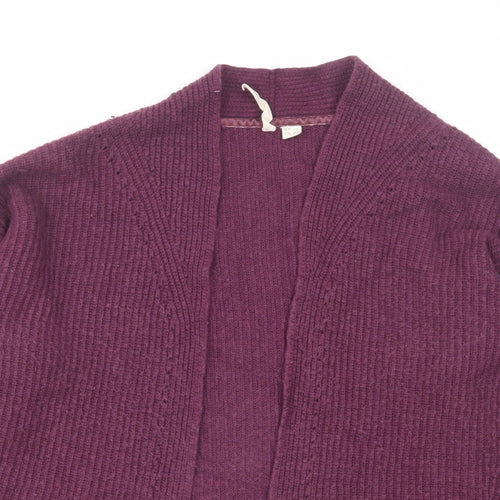 White Stuff Womens Purple V-Neck Nylon Cardigan Jumper Size 12