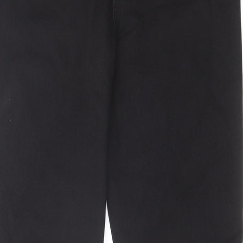Papaya Womens Black Cotton Bootcut Jeans Size 16 L29 in Regular Zip