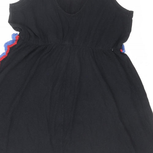 NEXT Womens Black Cotton A-Line Size 18 Round Neck Pullover