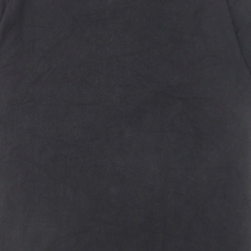 Joligolf Mens Black Cotton T-Shirt Size L Crew Neck