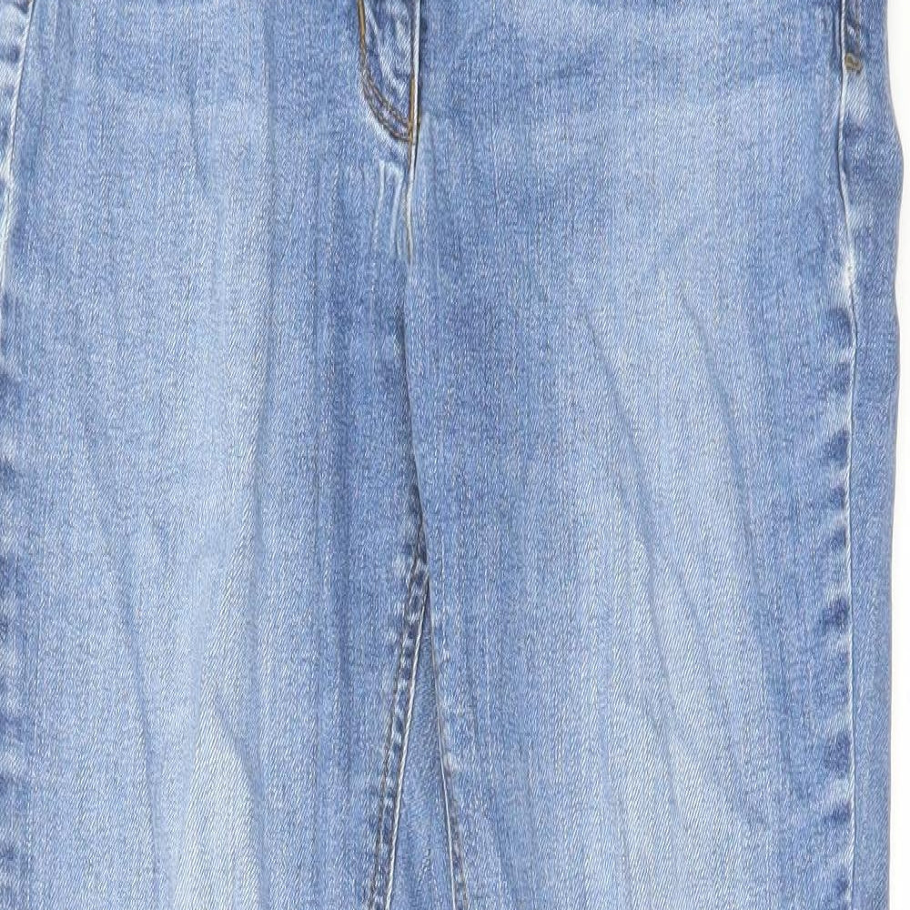 South Womens Blue Cotton Skinny Jeans Size 8 L29 in Regular Zip