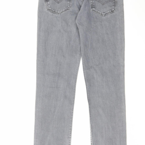 Levi's Mens Grey Cotton Skinny Jeans Size 30 in L32 in Regular Zip