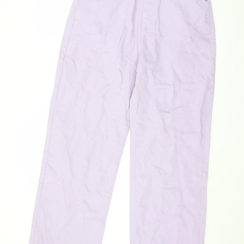 I SAW IT FIRST Womens Purple Cotton Straight Jeans Size 12 L30 in Regular Zip