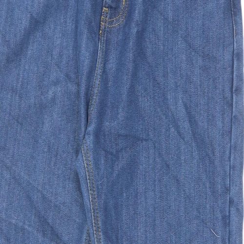 PEP&CO Mens Blue Cotton Straight Jeans Size 32 in L30 in Regular Zip