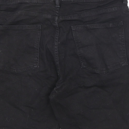 Denim & Co. Mens Black Cotton Chino Shorts Size 32 in L8 in Slim Button
