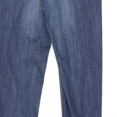Monki Womens Blue Cotton Skinny Jeans Size 26 in L35.5 in Regular Zip