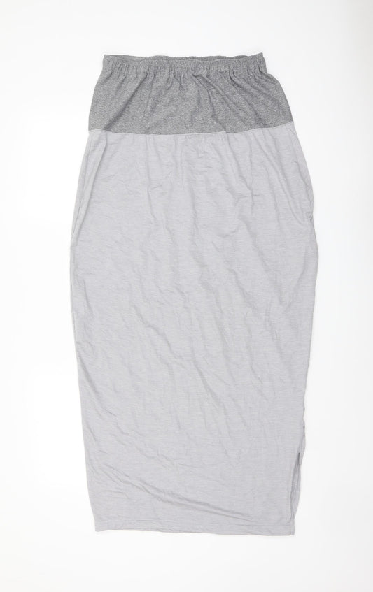 Missguided Womens Grey Polyester Straight & Pencil Skirt Size 18