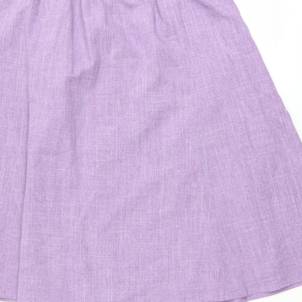 Riddella Womens Purple Polyester Swing Skirt Size 14