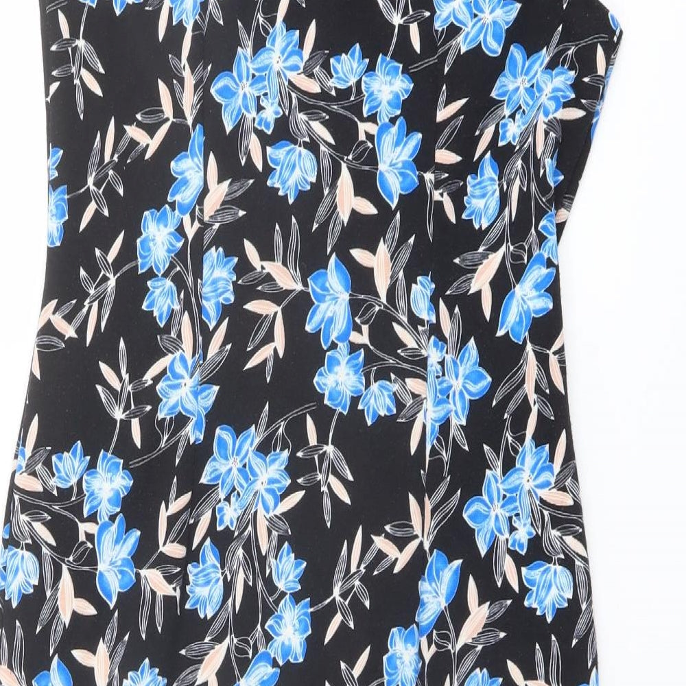 Dorothy Perkins Womens Multicoloured Floral Polyester Pencil Dress Size 12 V-Neck Pullover