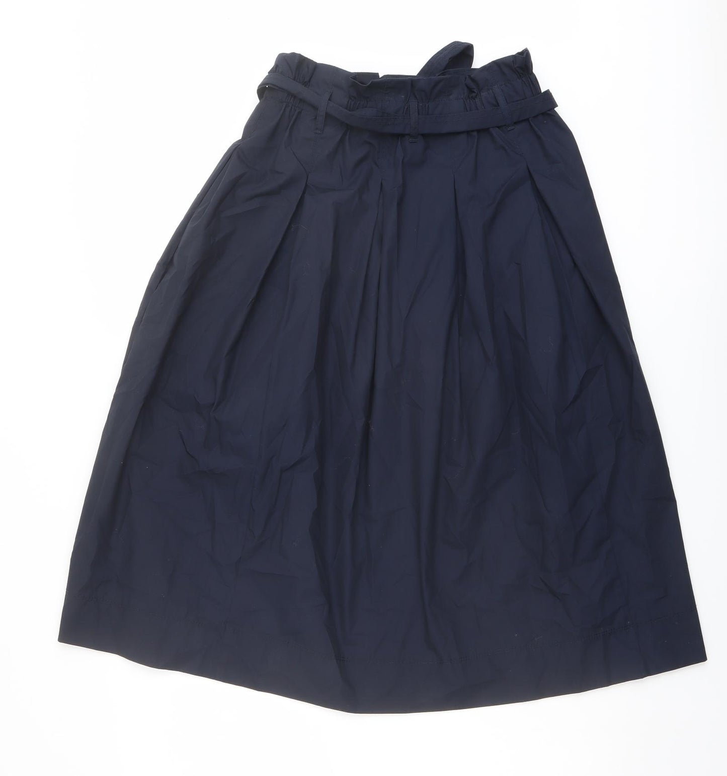 H&M Womens Blue Polyester Tulip Skirt Size 8 - Belt included