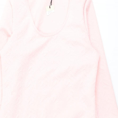 Dorothy Perkins Womens Pink Polyester Mini Size 14 Scoop Neck Pullover