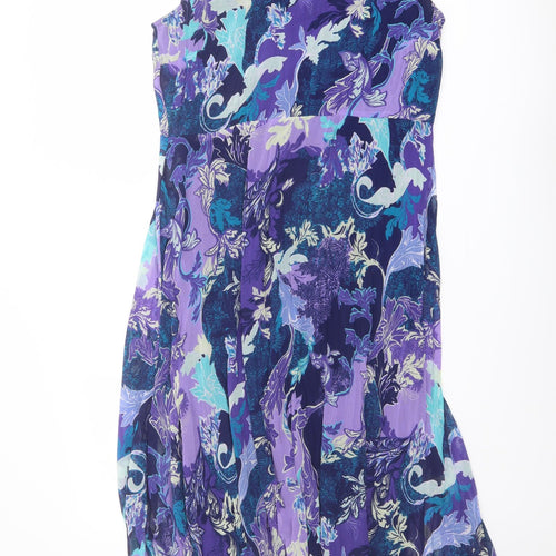 Per Una Womens Multicoloured Geometric Polyester Shift Size 14 Round Neck Pullover