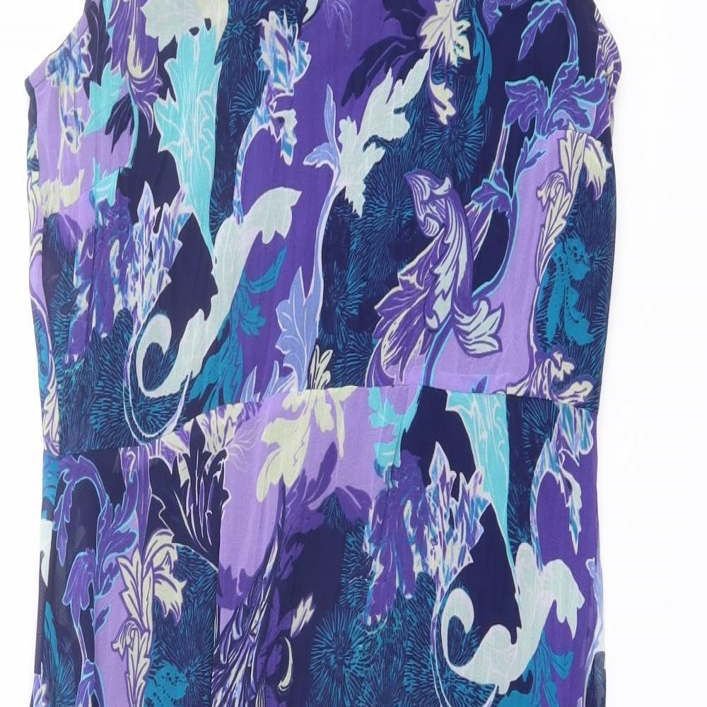 Per Una Womens Multicoloured Geometric Polyester Shift Size 14 Round Neck Pullover