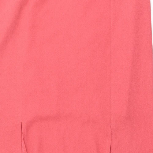 Jacques Vert Womens Pink Polyester A-Line Skirt Size 20 Zip