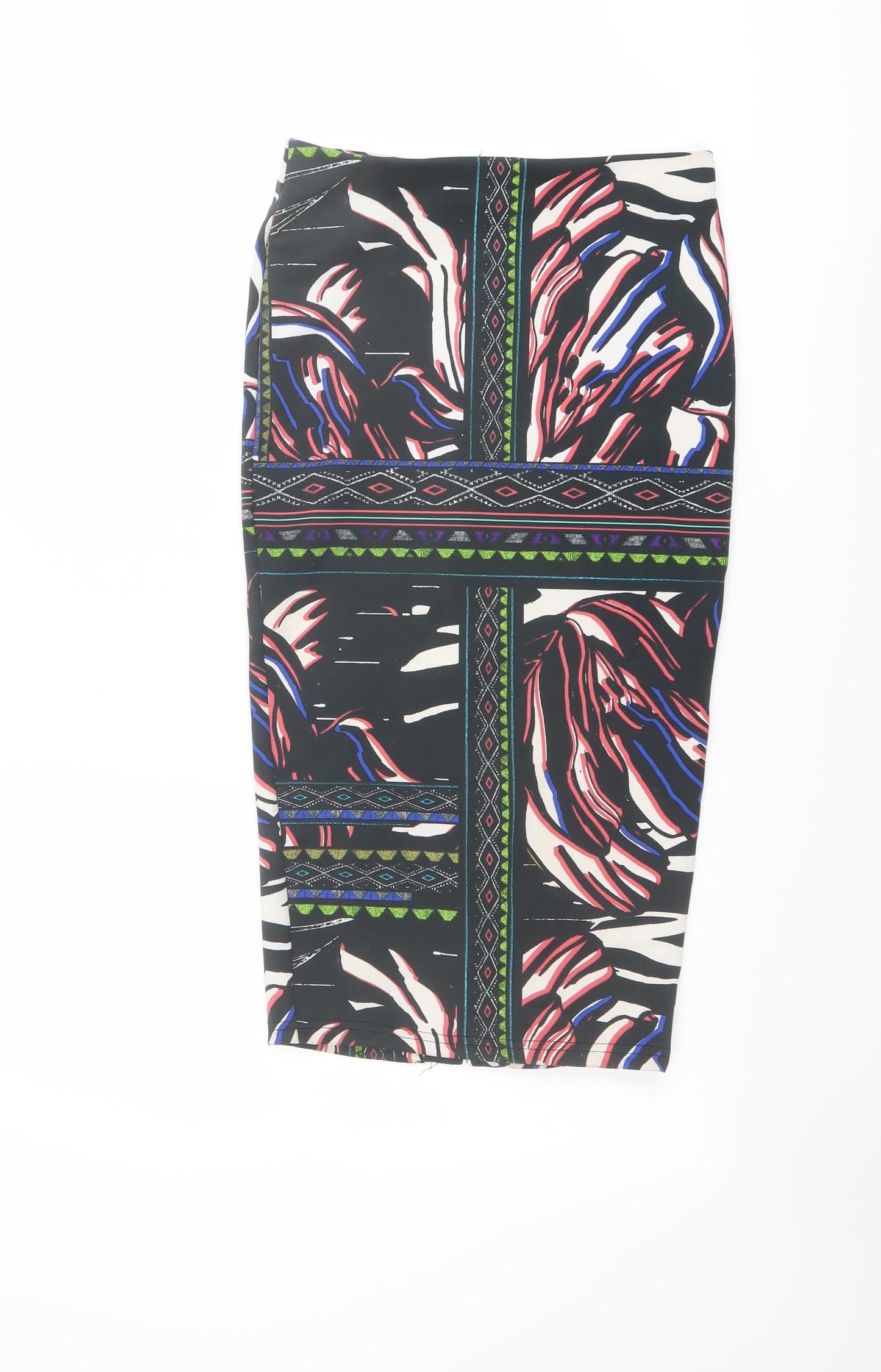 River Island Womens Multicoloured Geometric Polyester Straight & Pencil Skirt Size 6