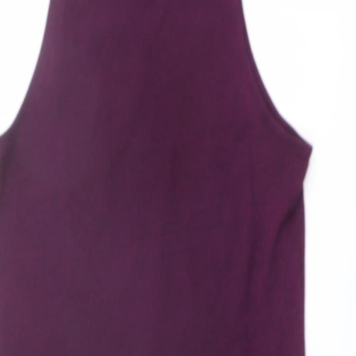 H&M Womens Purple Polyester Tank Dress Size S Round Neck Pullover
