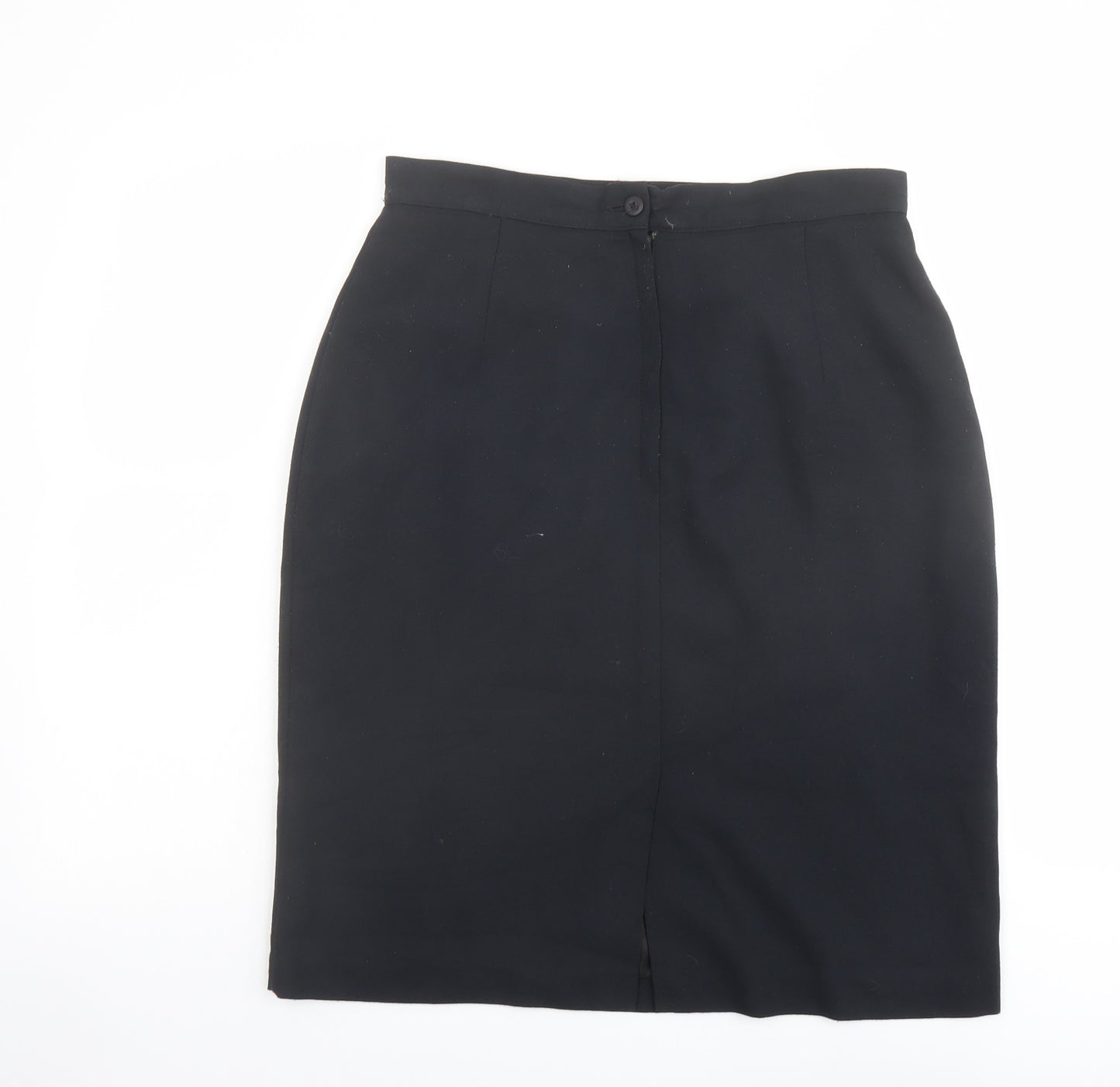 Jessica Reid Womens Black Polyester A-Line Skirt Size 14 Zip