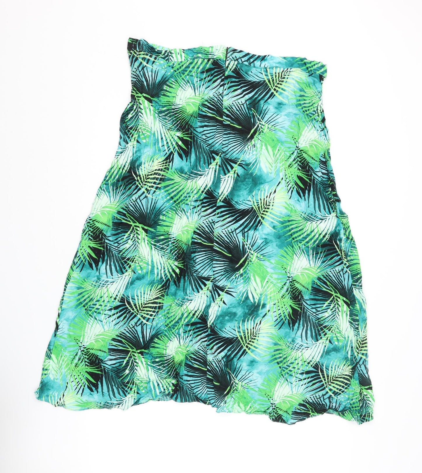 Roman Womens Multicoloured Geometric Viscose A-Line Skirt Size 18 Zip