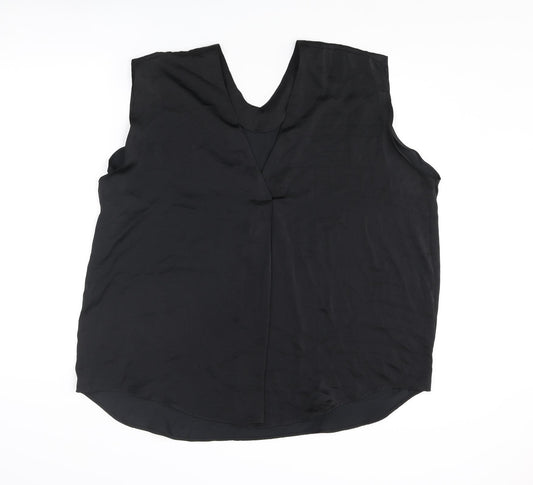 Marks and Spencer Womens Black Polyester Camisole Blouse Size 20 V-Neck