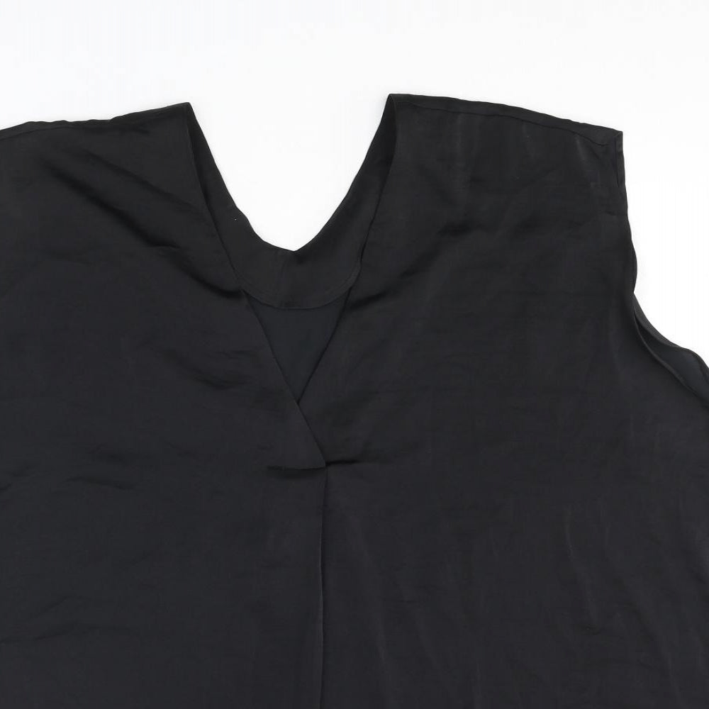 Marks and Spencer Womens Black Polyester Camisole Blouse Size 20 V-Neck