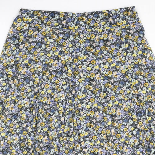 Roman Womens Multicoloured Floral Polyester A-Line Skirt Size 16