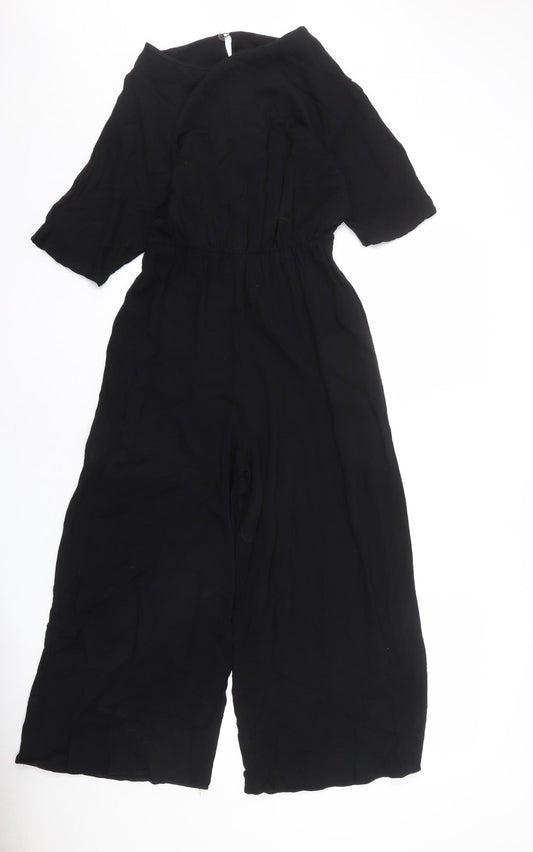 ASOS Womens Black Polyester Jumpsuit One-Piece Size 12 L20 in Button