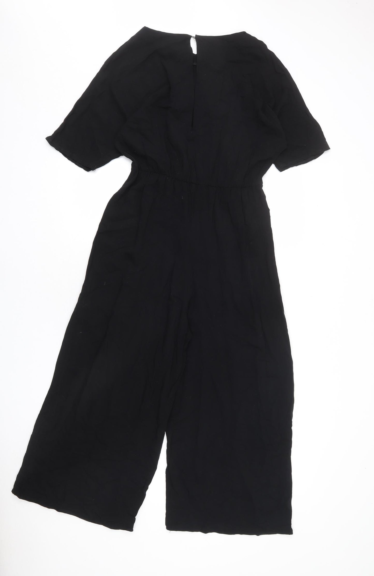 ASOS Womens Black Polyester Jumpsuit One-Piece Size 12 L20 in Button