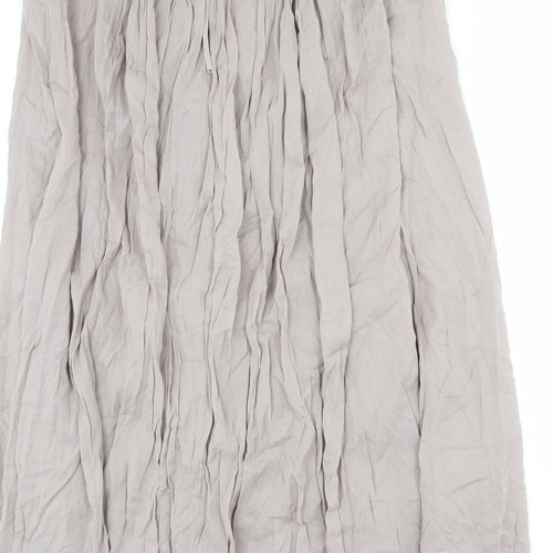 NEXT Womens Beige Cotton Peasant Skirt Size 14 Zip