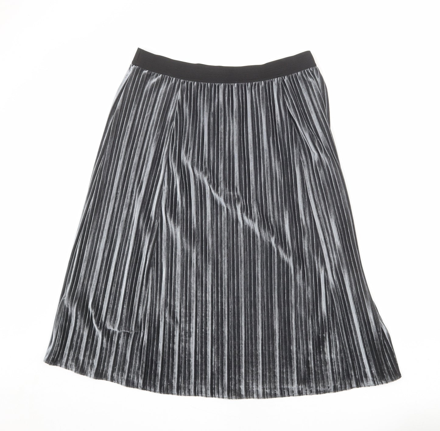 Gerry Weber Womens Silver Polyester Pleated Skirt Size 14