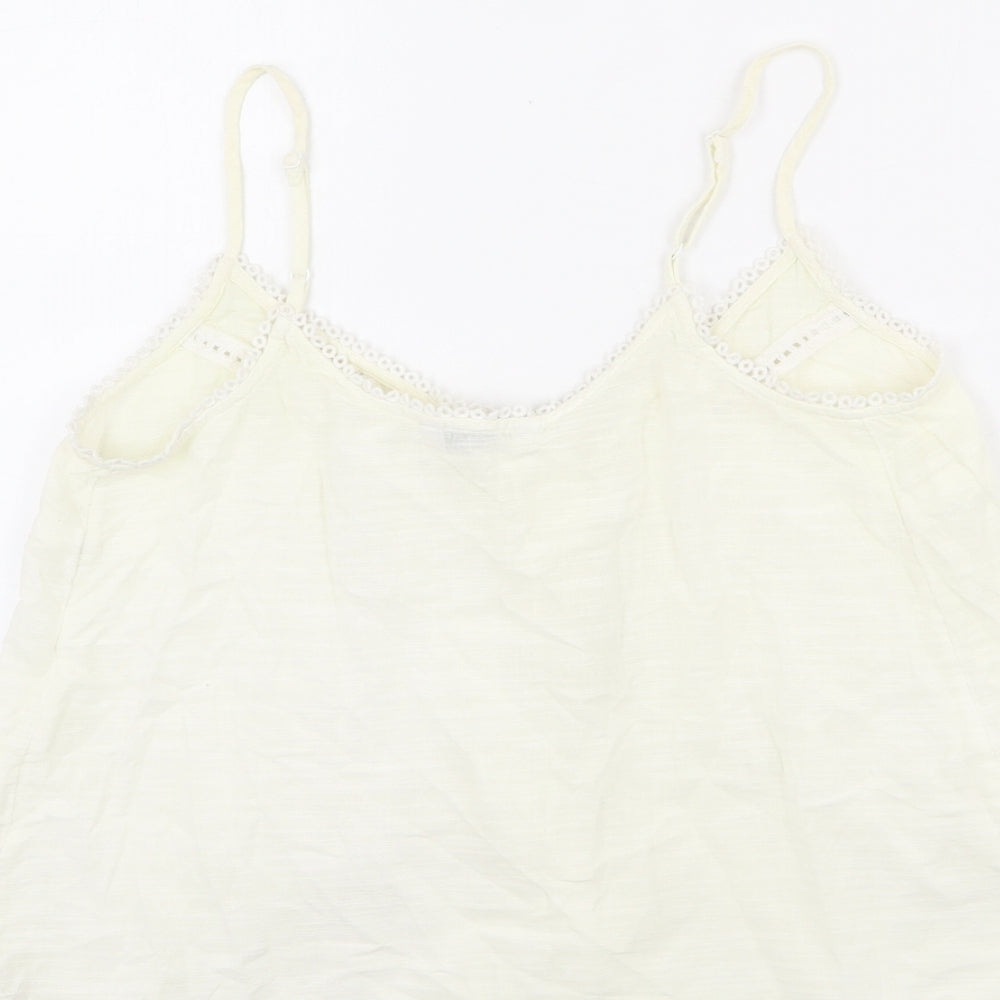 NEXT Womens Ivory 100% Cotton Camisole Tank Size 12 Sweetheart