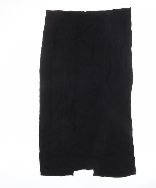 Offshoot Womens Black Viscose A-Line Skirt Size M - Size M-L