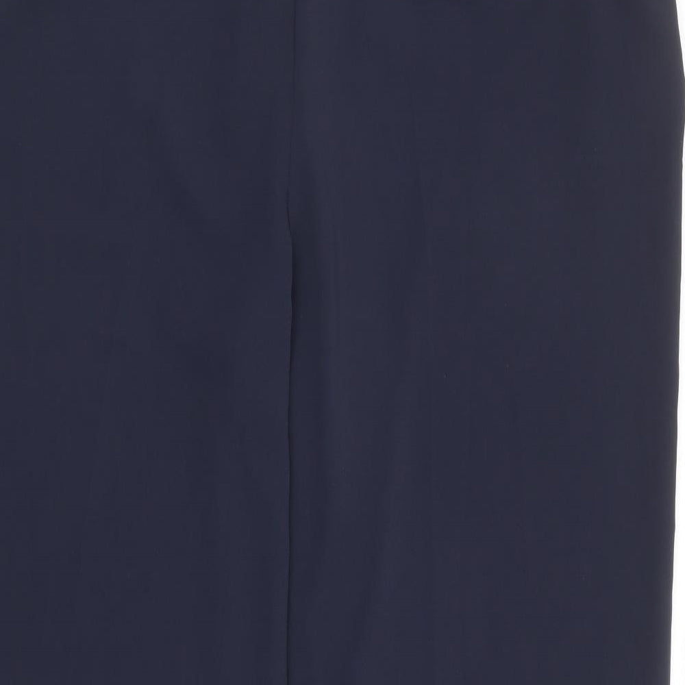 Marks and Spencer Womens Blue Polyester Trousers Size 22 L30 in Regular Drawstring