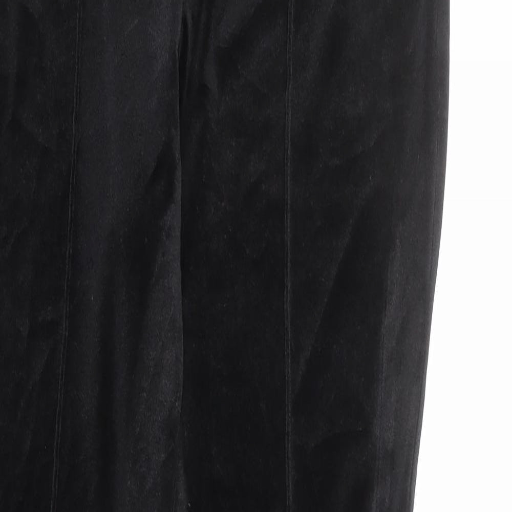 NEXT Womens Black Polyester Trousers Size 10 L26 in Regular Zip