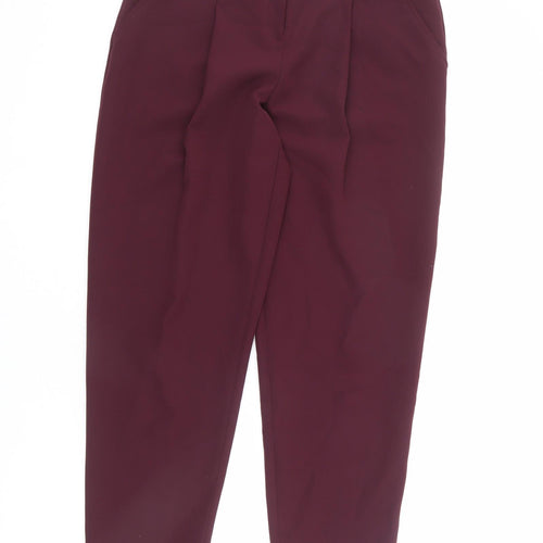 New Look Womens Purple Polyester Dress Pants Trousers Size 10 L24 in Regular Zip