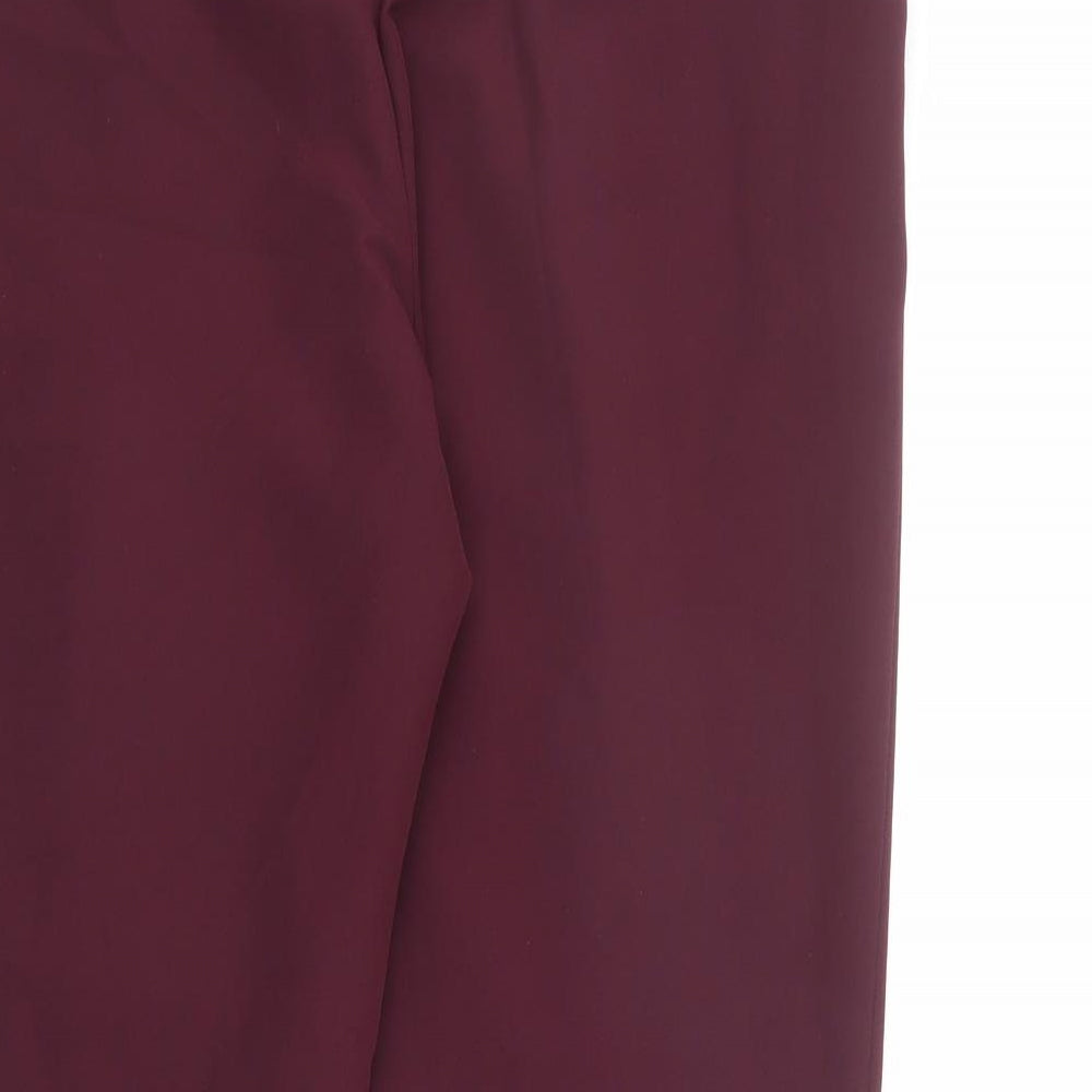 New Look Womens Purple Polyester Dress Pants Trousers Size 10 L24 in Regular Zip