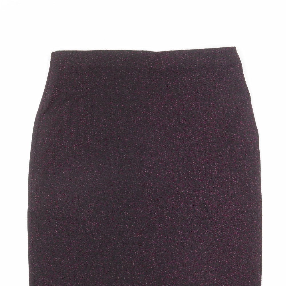 Dorothy Perkins Womens Purple Polyester Straight & Pencil Skirt Size 10