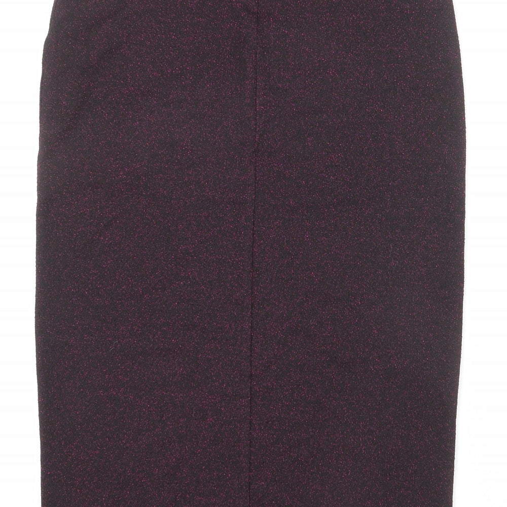 Dorothy Perkins Womens Purple Polyester Straight & Pencil Skirt Size 10