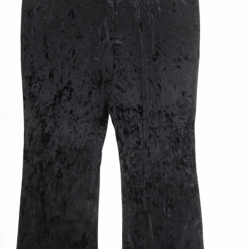 Marks and Spencer Womens Black Polyester Trousers Size 20 L32 in Regular