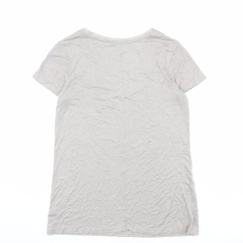 Gap Womens Grey Viscose Basic T-Shirt Size M Scoop Neck