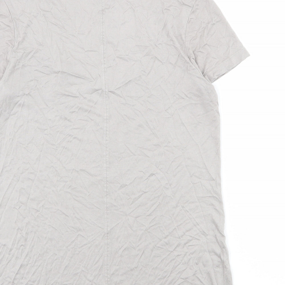 Gap Womens Grey Viscose Basic T-Shirt Size M Scoop Neck