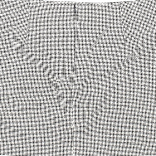 Marks and Spencer Womens Multicoloured Herringbone Polyester A-Line Skirt Size 16 Zip
