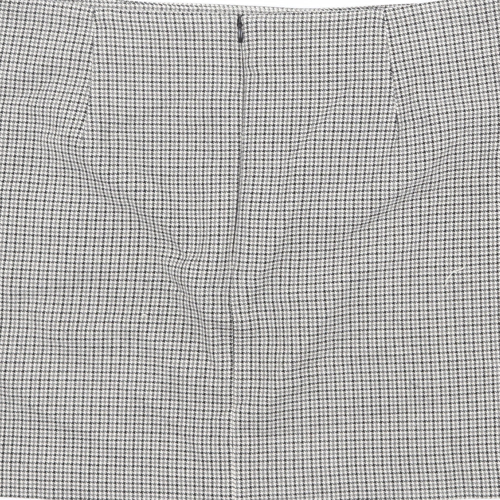 Marks and Spencer Womens Multicoloured Herringbone Polyester A-Line Skirt Size 16 Zip