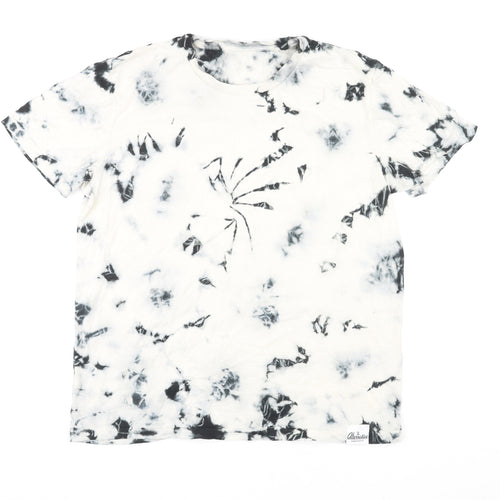 The Alternative Mens Multicoloured Geometric Cotton T-Shirt Size L Crew Neck