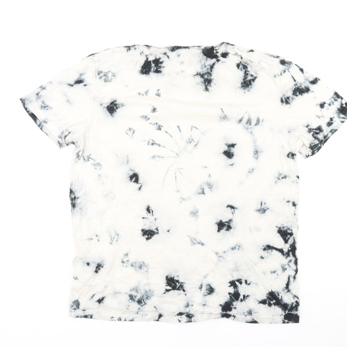 The Alternative Mens Multicoloured Geometric Cotton T-Shirt Size L Crew Neck
