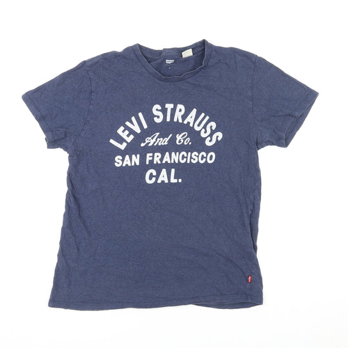 Levi's Womens Blue Cotton Basic T-Shirt Size M Crew Neck - Levi Strauss and Co. San Francisco Cal.