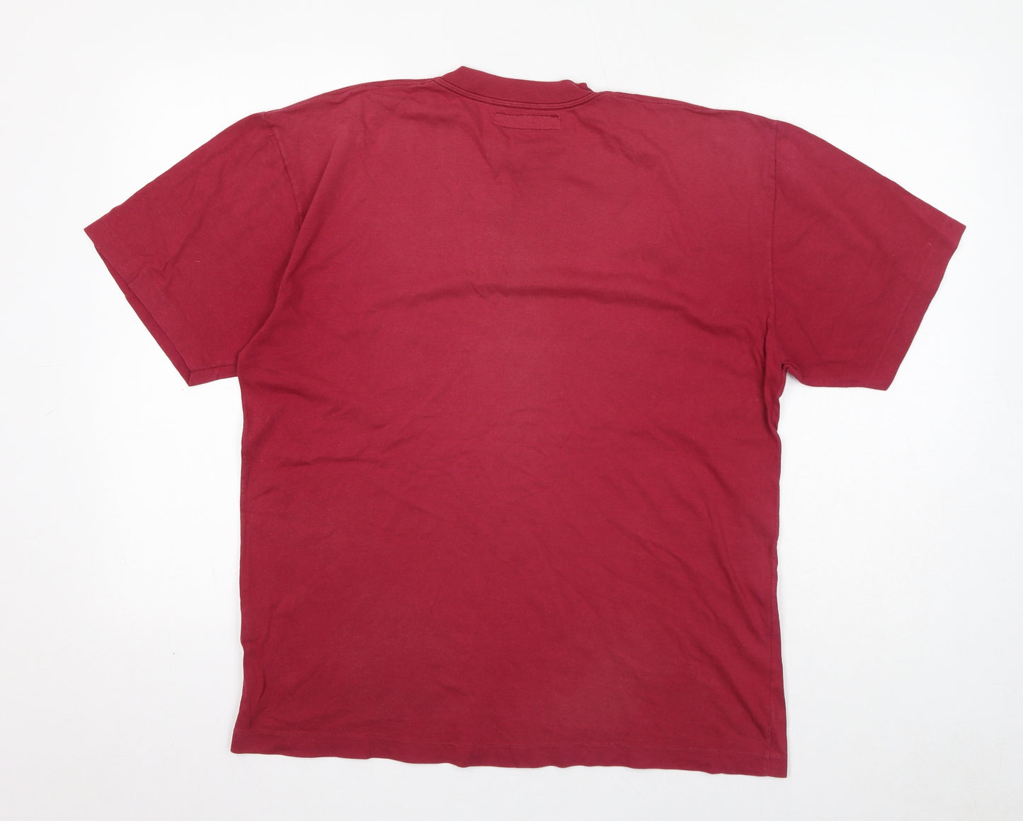 Katherine Hamnett Womens Red 100% Cotton Basic T-Shirt Size M Crew Neck - Katherine Hamnett Denim