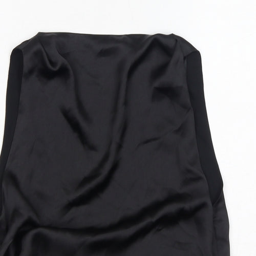 Zara Womens Black Polyester Basic Tank Size XS Square Neck