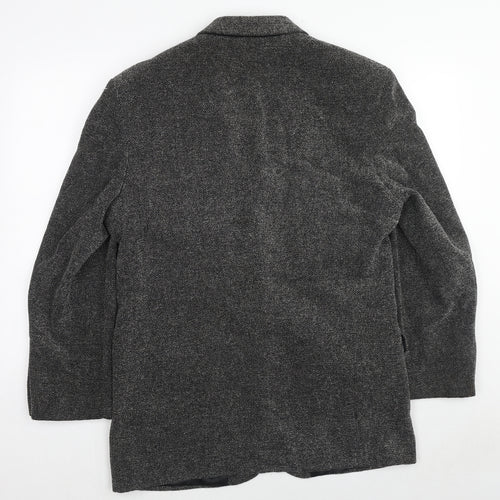 St Michael Mens Grey Cotton Jacket Blazer Size 40 Regular