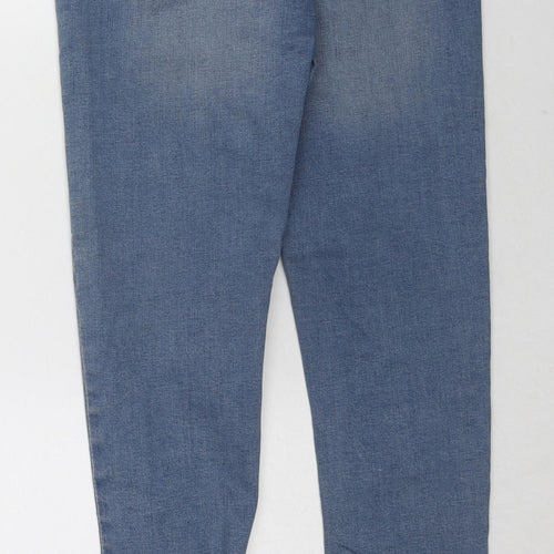 Denim & Co. Womens Blue Cotton Skinny Jeans Size 12 L27 in Regular Zip
